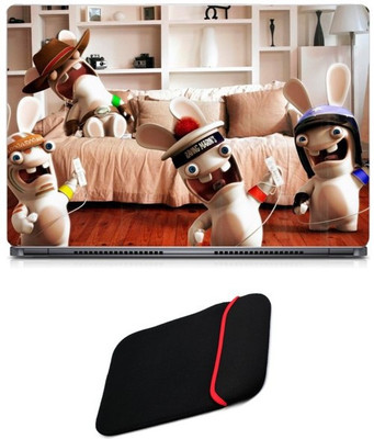 

Skin Yard Rayman Rabbids Laptop Skin/Decal with Reversible Laptop Sleeve - 15.6 Inch Combo Set