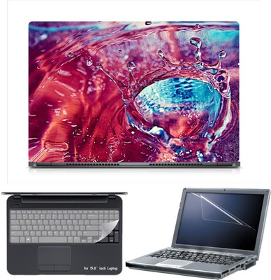 

Skin Yard Sparkle Colorful Water Splash Laptop Skin with Screen Protector & Keyboard Skin -15.6 Inch Combo Set