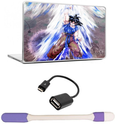 

Skin Yard Dragon Ball Z2 Laptop Skin -14.1 Inch with USB LED Light & OTG Cable (Assorted) Combo Set