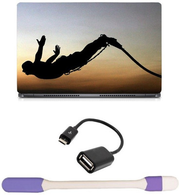

Skin Yard Bunji Jumping Laptop Skin with USB LED Light & OTG Cable - 15.6 Inch Combo Set