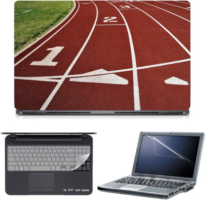

Skin Yard 3in1 Combo- Race Track Laptop Skin with Screen Protector & Keyguard -15.6 Inch Combo Set