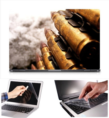 

Skin Yard Golden Bullet Laptop Skin Decal with Keyguard & Screen Protector -15.6 Inch Combo Set