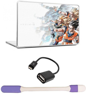 

Skin Yard Dragon Ball Z4 Laptop Skin -14.1 Inch with USB LED Light & OTG Cable (Assorted) Combo Set