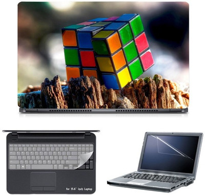 Skin Yard Rubik's Cube Laptop Skin with Screen Protector & Keyguard -15.6 Inch Combo Set