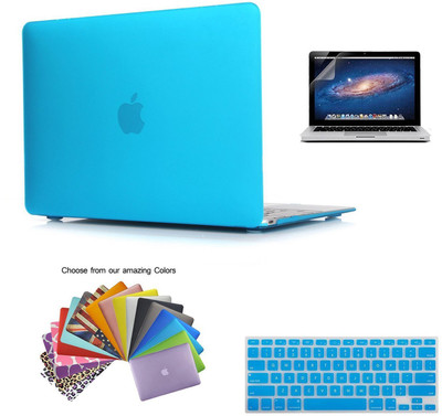 

LUKE For Macbook 12-Inch 12" Retina Display Sky Blue Case Laptop Computer Rubberized Hard Shell Case Cover and Keyboard Cover for Model A1534 Combo Set