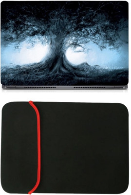 

Skin Yard Magic Tree Landscape Art Laptop Skin/Decal with Reversible Laptop Sleeve - 14.1 Inch Combo Set
