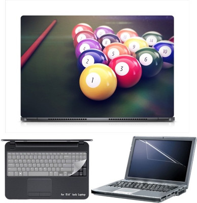 

Skin Yard Sparkle Straight Pool Billiard Laptop Skin with Screen Protector & Keyboard Skin -15.6 Inch Combo Set