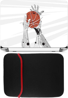 

FineArts Basketball Laptop Skin with Reversible Laptop Sleeve Combo Set