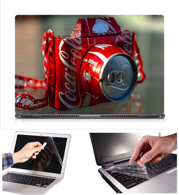 

Skin Yard Coke Camera Laptop Skin Decal with Keyguard & Screen Protector -15.6 Inch Combo Set