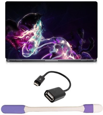 

Skin Yard Creative Reprise Abstract Laptop Skin with USB LED Light & OTG Cable - 15.6 Inch Combo Set