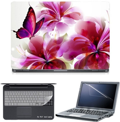 

Skin Yard Beautiful Pink Butterfly Abstract Laptop Skin with Screen Protector & Keyboard Skin -15.6 Inch Combo Set