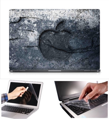 

Skin Yard Concrete Apple Logo Laptop Skin Decal with Keyguard & Screen Protector -15.6 Inch Combo Set
