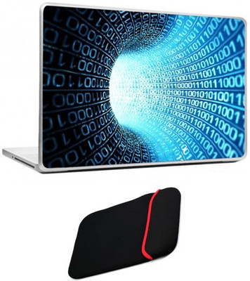 

Skin Yard Binary Tunnel Laptop Skin/Decal with Reversible Laptop Sleeve - 14.1 Inch Combo Set
