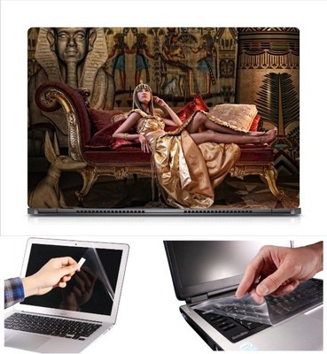 

Skin Yard Cleopatra Laptop Skin Decal with Keyguard & Screen Protector -15.6 Inch Combo Set