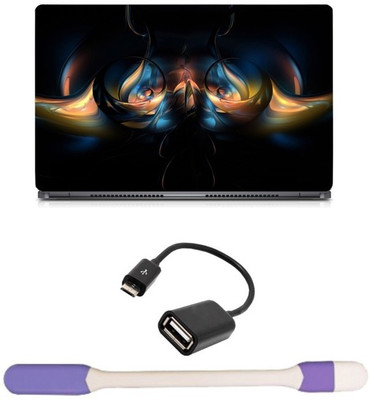 

Skin Yard Colourful Graphics Laptop Skin with USB LED Light & OTG Cable - 15.6 Inch Combo Set