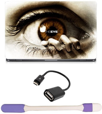 

Skin Yard The Eye Laptop Skin with USB LED Light & OTG Cable - 15.6 Inch Combo Set