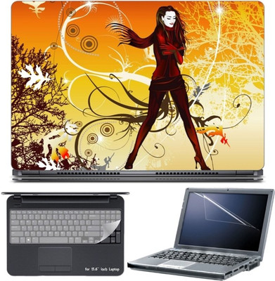 

Skin Yard Digital Autumn Girl Abstract Laptop Skin with Screen Protector & Keyboard Skin -15.6 Inch Combo Set