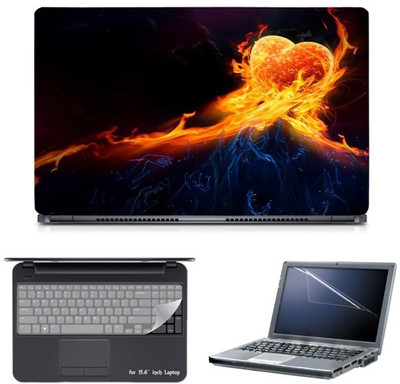 

Skin Yard Grab Heart On Fire Laptop Skin with Screen Protector & Keyguard -15.6 Inch Combo Set