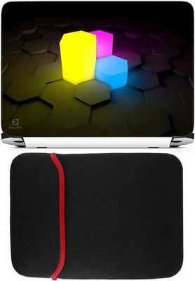 

FineArts Prism Laptop Skin with Reversible Laptop Sleeve Combo Set