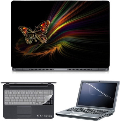 

Skin Yard Awesome Watercolour Rainbow Butterfly Laptop Skin with Screen Protector & Keyboard Skin -15.6 Inch Combo Set