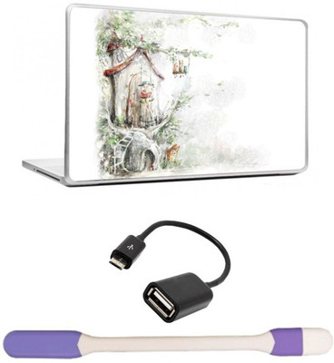 

Skin Yard Cute Fairy Laptop Skin with USB LED Light & OTG Cable - 15.6 Inch Combo Set