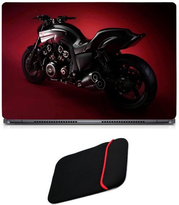 

Skin Yard Yamaha Vmax Concept Bike Laptop Skin/Decal with Reversible Laptop Sleeve - 14.1 Inch Combo Set