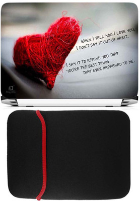 

FineArts Love Thread Laptop Skin with Reversible Laptop Sleeve Combo Set