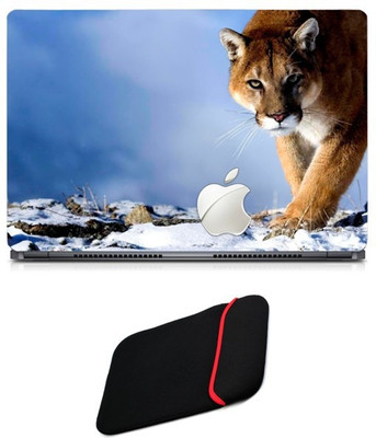 

Skin Yard Apple Tiger Laptop Skin/Decal with Reversible Laptop Sleeve - 14.1 Inch Combo Set