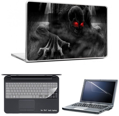 

Skin Yard Hot Red Eye Ghost Laptop Skin With Laptop Screen Guard And Laptop Key Guard -15.6 Inch Combo Set