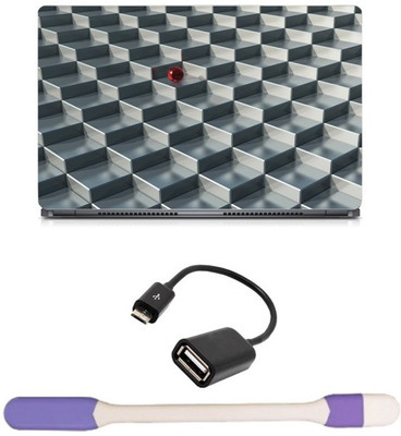 

Skin Yard 3d Cubes Red Ball Laptop Skin with USB LED Light & OTG Cable - 15.6 Inch Combo Set
