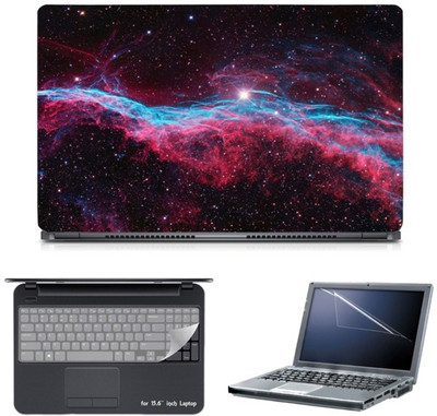 

Skin Yard Red Blue Galaxy Stars Laptop Skin with Screen Protector & Keyboard Skin -15.6 Inch Combo Set