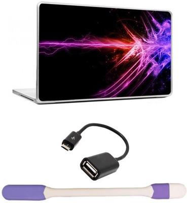

Skin Yard Modern Abstract Art Painting Laptop Skin -14.1 Inchs with USB LED Light & OTG Cable (Assorted) Combo Set