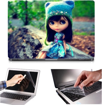 

Skin Yard 3in1 Combo- Cute Little Doll Laptop Skin with Screen Protector & Keyguard -15.6 Inch Combo Set