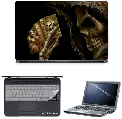 

Skin Yard Grim Reaper With Cards Laptop Skin with Screen Protector & Keyguard -15.6 Inch Combo Set