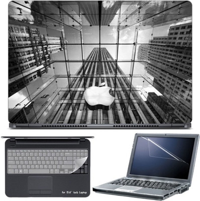 

Skin Yard Grey Abstract Apple Building Laptop Skin with Screen Protector & Keyboard Skin -15.6 Inch Combo Set