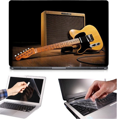 

Skin Yard 3in1 Combo- Stereo Guitar Laptop Skin with Screen Protector & Keyguard -15.6 Inch Combo Set