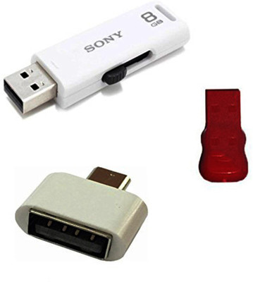 

Sony 8 GB Micro Vault Pendrive with OTG Adapter and Card Reader Combo Set