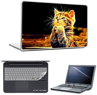 

Skin Yard 3D Yellow Kitten Laptop Skins with Laptop Screen Guard & Laptop Keyguard -15.6 Inch Combo Set