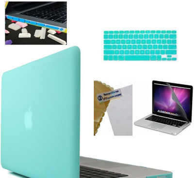

LUKE MacBook PRO 13" 13-inch - Rubberized With Hard Shell Skin Case cover for MacBook Pro 13" 13.3" 13-inch Shell Cover Case + Get Silicone Keyboard Cover FREE+LCD Screen Protector + 9pcs Dust plug +Touchpad Protector Free {Mint Green}(A1278) Combo Set