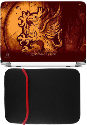 

FineArts Dragon Age Logo Laptop Skin with Reversible Laptop Sleeve Combo Set