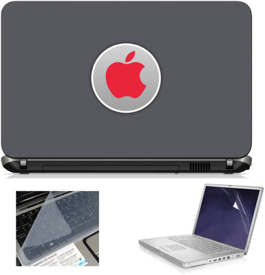 

Geek apple computer red logo 3in1 Laptop Skins with Laptop Screen Guard and Key Protector HQ1082 15.6 Inch Combo Set
