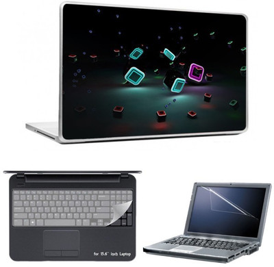 

Skin Yard 3D Dark Laptop Skin With Laptop Screen Guard And Laptop Key Guard -15.6 Inch Combo Set