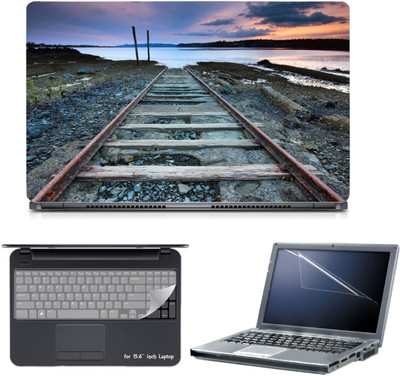 

Skin Yard 3in1 Combo- Railway Track Laptop Skin with Screen Protector & Keyguard -15.6 Inch Combo Set