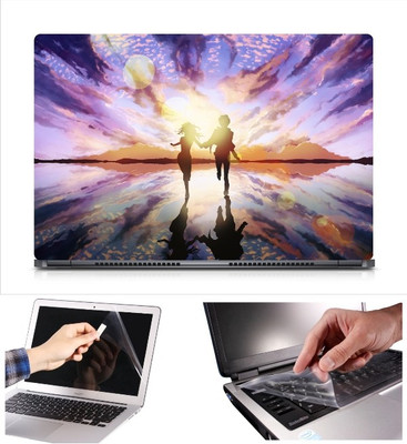 

Skin Yard Couple Love Art Abstract Laptop Skin Decal with Keyguard & Screen Protector -15.6 Inch Combo Set