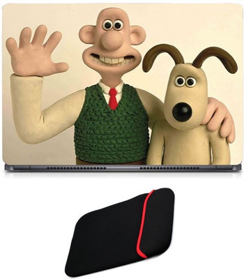 

Skin Yard Wallace and Gromit Laptop Skin/Decal with Reversible Laptop Sleeve - 15.6 Inch Combo Set