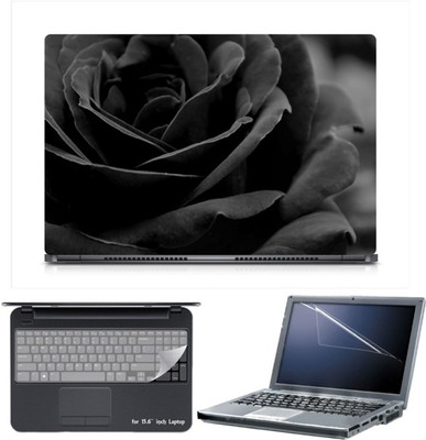 

Skin Yard Sparkle Black Rose Laptop Skin with Screen Protector & Keyboard Skin -15.6 Inch Combo Set