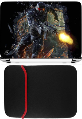

FineArts Robot Firing Laptop Skin with Reversible Laptop Sleeve Combo Set