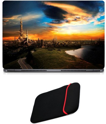 

Skin Yard Huoshao Yun City Laptop Skin/Decal with Reversible Laptop Sleeve - 14.1 Inch Combo Set
