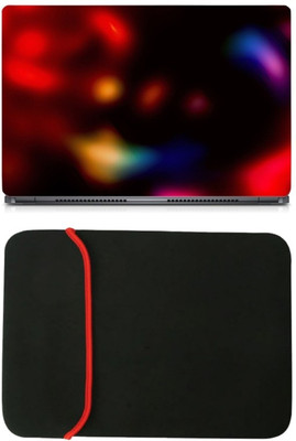 

Skin Yard Blur Light Laptop Skin/Decal with Reversible Laptop Sleeve - 14.1 Inch Combo Set