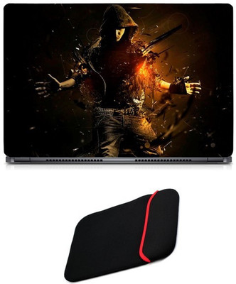 

Skin Yard Kill Me Vocal Cover Laptop Skin/Decal with Reversible Laptop Sleeve - 15.6 Inch Combo Set